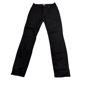 H&M Womens Black Denim Straight-Leg Jeans Size 8